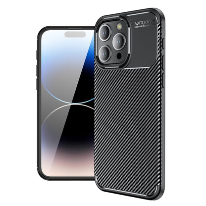 Carbon Fiber Texture Shockproof TPU Phone Case - For iPhone 16 / 15 Series