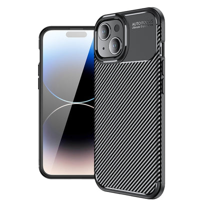 Carbon Fiber Texture Shockproof TPU Phone Case - For iPhone 16 / 15 Series