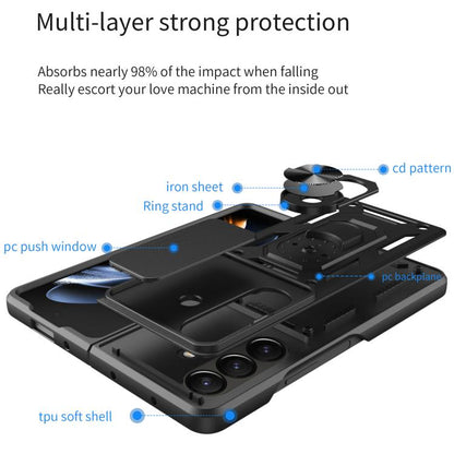 Sliding Camera Cover Design TPU+PC Phone Case - For Samsung Galaxy Z Fold8 / Fold7 / Fold6