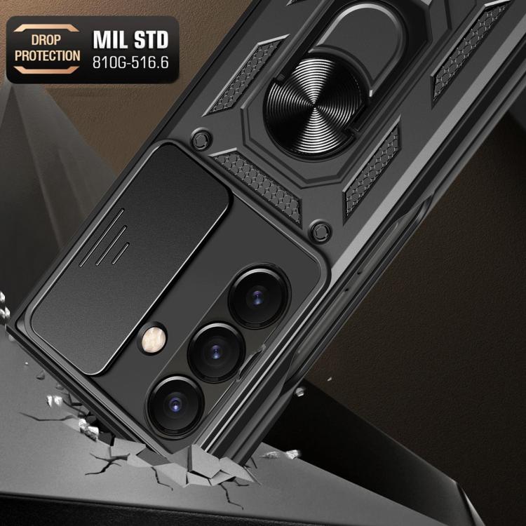 Sliding Camera Cover Design TPU+PC Phone Case - For Samsung Galaxy Z Fold8 / Fold7 / Fold6