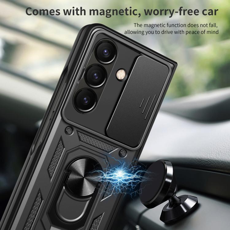 Sliding Camera Cover Design TPU+PC Phone Case - For Samsung Galaxy Z Fold8 / Fold7 / Fold6
