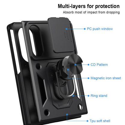 Sliding Camera Cover Design TPU+PC Phone Case - For Samsung Galaxy Z Fold8 / Fold7 / Fold6