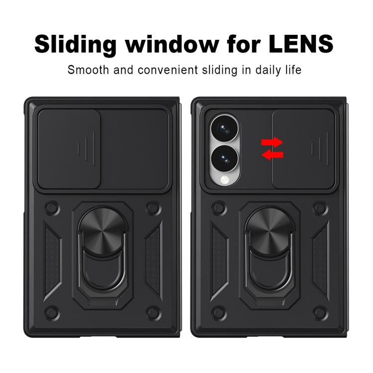 Sliding Camera Cover Design TPU+PC Phone Case - For Samsung Galaxy Z Fold8 / Fold7 / Fold6