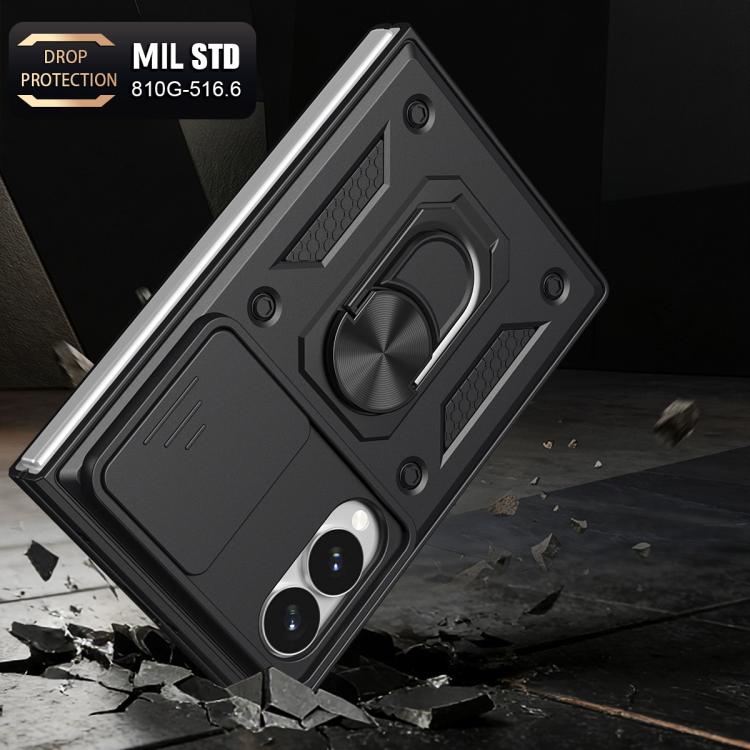 Sliding Camera Cover Design TPU+PC Phone Case - For Samsung Galaxy Z Fold8 / Fold7 / Fold6