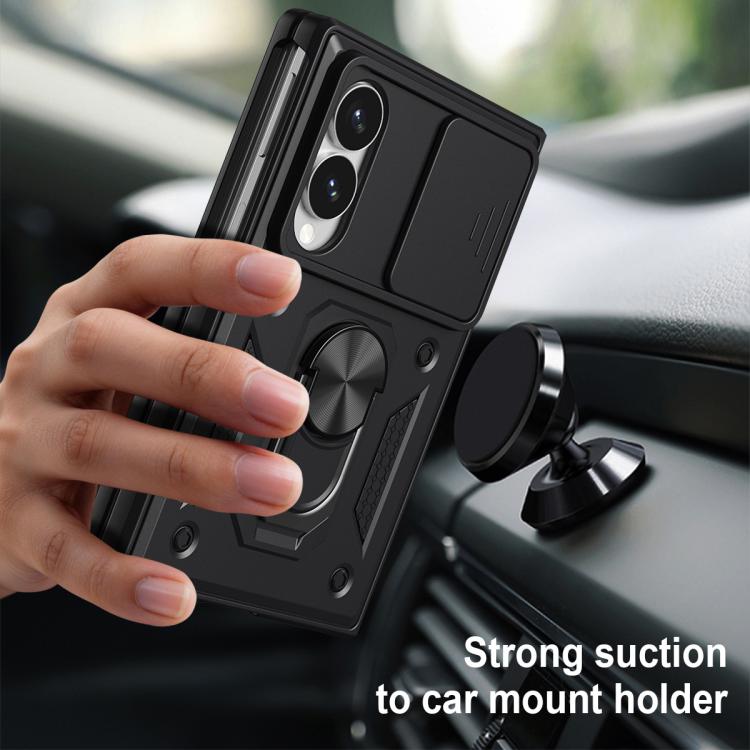 Sliding Camera Cover Design TPU+PC Phone Case - For Samsung Galaxy Z Fold8 / Fold7 / Fold6