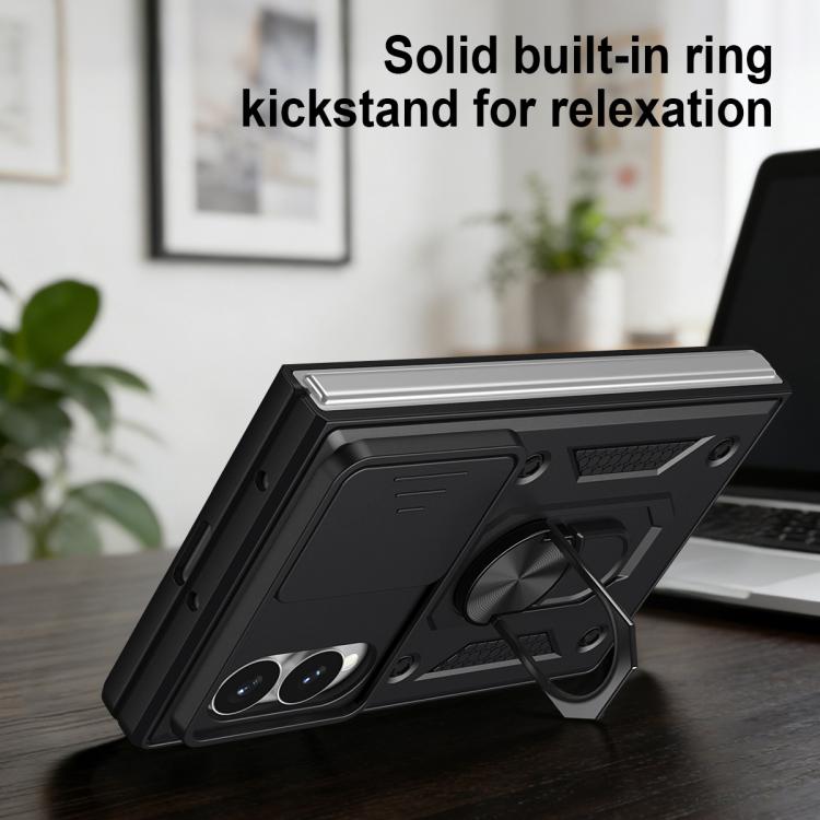 Sliding Camera Cover Design TPU+PC Phone Case - For Samsung Galaxy Z Fold8 / Fold7 / Fold6