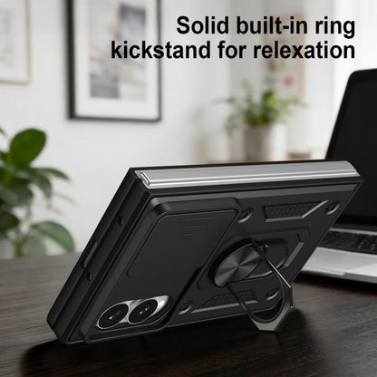 Sliding Camera Cover Design TPU+PC Phone Case - For Samsung Galaxy Z Fold8 / Fold7 / Fold6