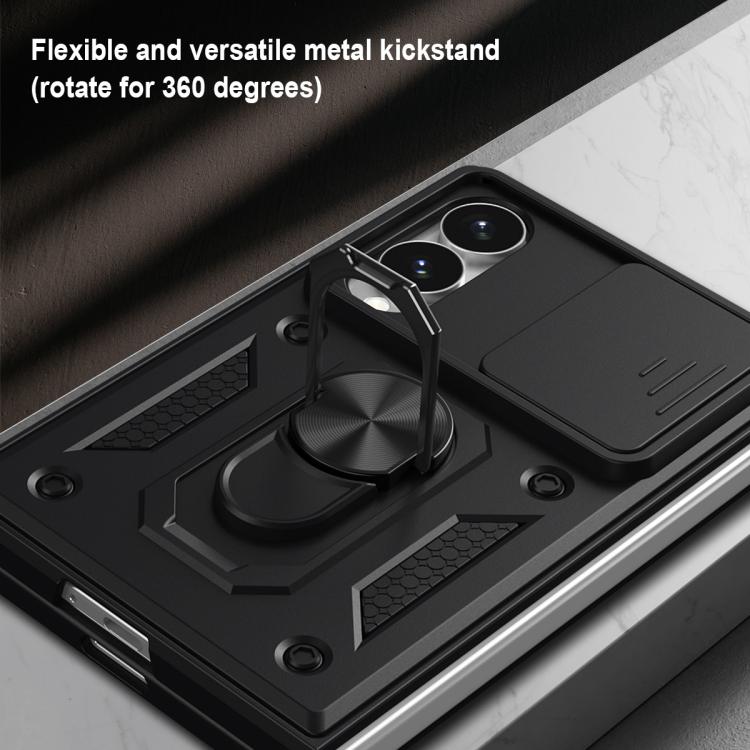 Sliding Camera Cover Design TPU+PC Phone Case - For Samsung Galaxy Z Fold8 / Fold7 / Fold6