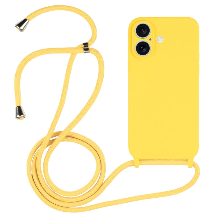 Crossbody Lanyard Liquid Silicone Case - For iPhone 16