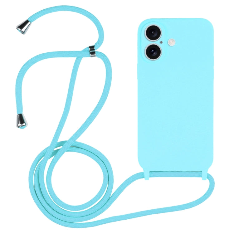 Crossbody Lanyard Liquid Silicone Case - For iPhone 16