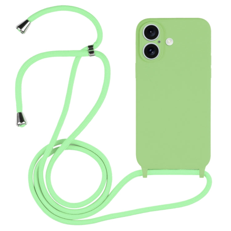 Crossbody Lanyard Liquid Silicone Case - For iPhone 16