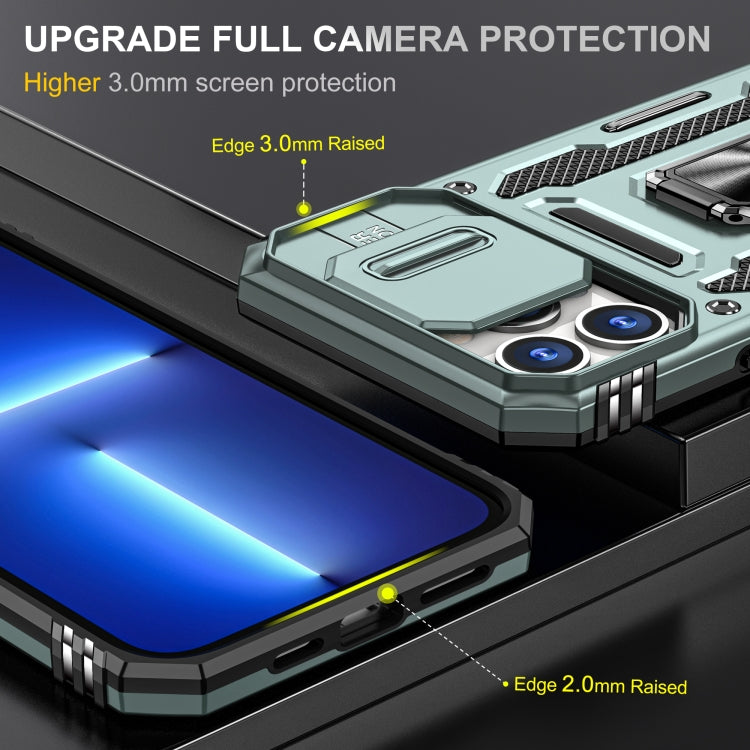 Armor PC + TPU Camera Shield Phone Case - For iPhone 15 Pro / 15 Pro Max / 15 Plus