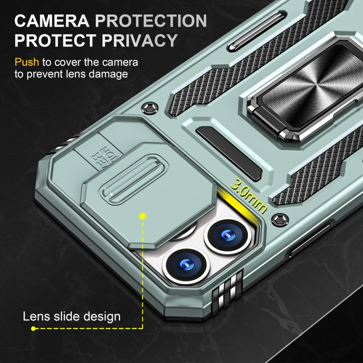 Armor PC + TPU Camera Shield Phone Case - For iPhone 15 Pro / 15 Pro Max / 15 Plus