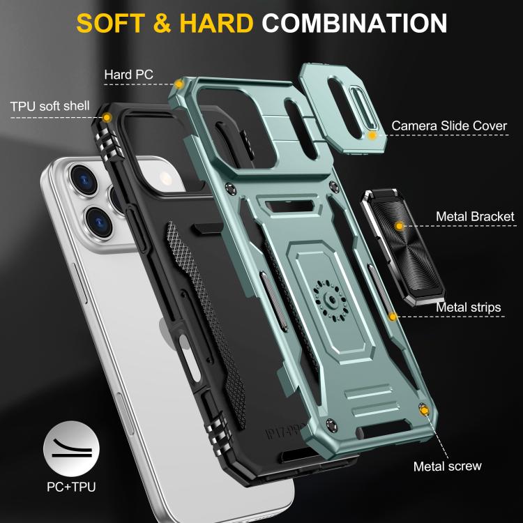Armor PC + TPU Camera Shield Phone Case - For iPhone 17 Pro Max / 17 Pro / 17