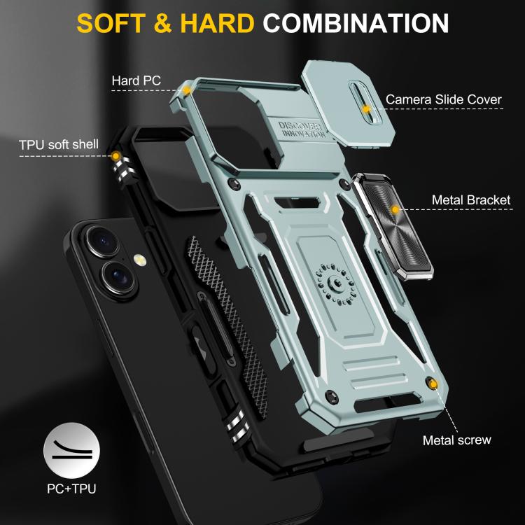 Armor PC + TPU Camera Shield Phone Case - For iPhone Air / 16e / 16 Pro Max