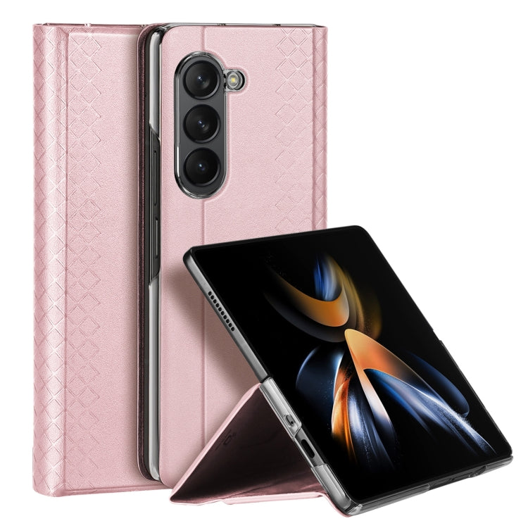 Dux Ducis Bril Series PU + TPU Phone Case (Pink) - For Samsung Galaxy Z Fold5 - MosAccessories.co.uk