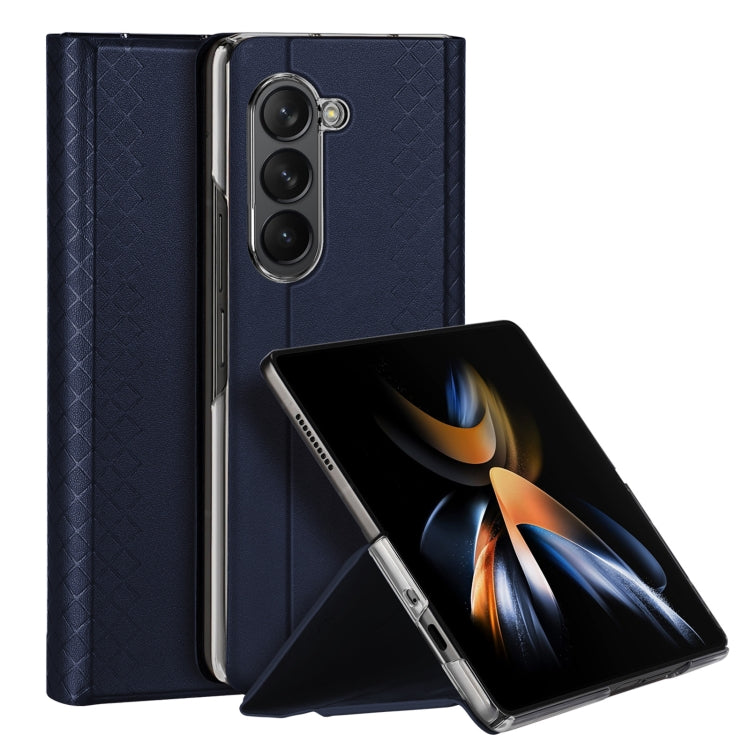 Dux Ducis Bril Series PU + TPU Phone Case (Blue) - For Samsung Galaxy Z Fold5 - MosAccessories.co.uk
