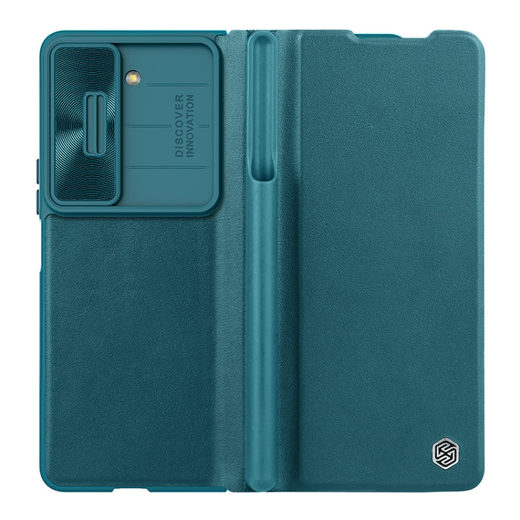 Nillkin QIN Series Pro Leather Phone Case (Green) - For Samsung Galaxy Z Fold5 - MosAccessories.co.uk