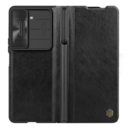 Nillkin QIN Series Pro Leather Phone Case (Black) - For Samsung Galaxy Z Fold5 - MosAccessories.co.uk