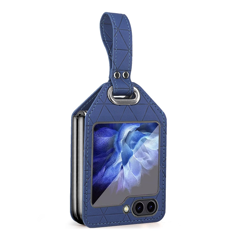 Rocky Series Wristband Holder PC Phone Case Blue - For Samsung Galaxy Z Flip5 - MosAccessories.co.uk