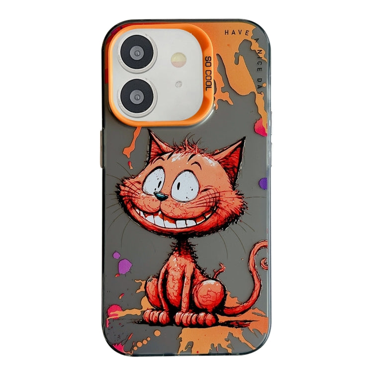 Animal Pattern Oil Painting Series PC + TPU Phone Case for iPhone 11 (Smiling Cat) - Mos Accessories