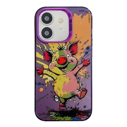 Animal Pattern Oil Painting Series PC + TPU Phone Case for iPhone 11 (Happy Pig) - Mos Accessories