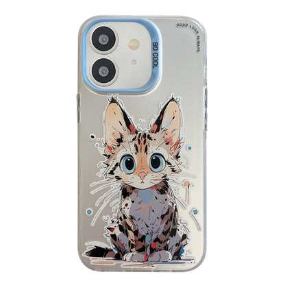 Animal Pattern Oil Painting Series PC + TPU Phone Case for iPhone 11 (Stupid Cat) - Mos Accessories