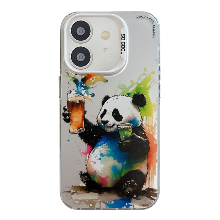 Animal Pattern Oil Painting Series PC + TPU Phone Case for iPhone 11 (Panda) - Mos Accessories