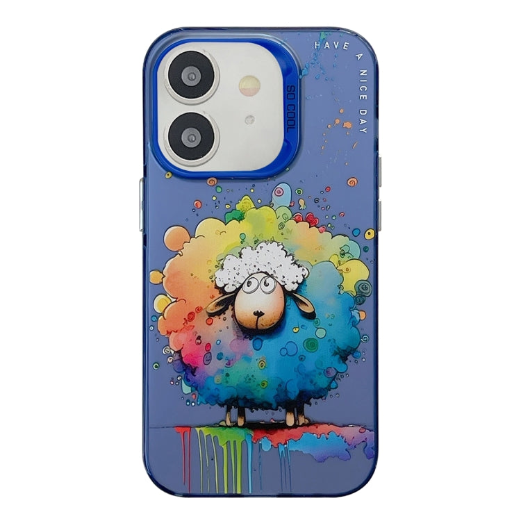Animal Pattern Oil Painting Series PC + TPU Phone Case for iPhone 11 (Sheep) - Mos Accessories