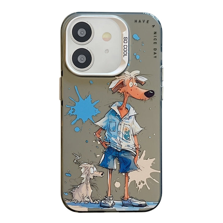 Animal Pattern Oil Painting Series PC + TPU Phone Case for iPhone 11 (Wolf) - Mos Accessories