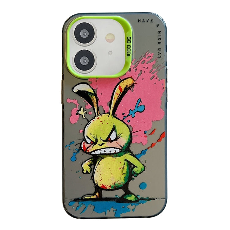 Animal Pattern Oil Painting Series PC + TPU Phone Case for iPhone 11 (Angry Rabbit) - Mos Accessories