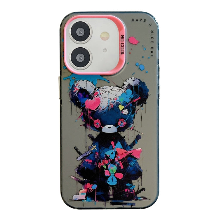 Animal Pattern Oil Painting Series PC + TPU Phone Case for iPhone 11 (Tattered Bear) - Mos Accessories