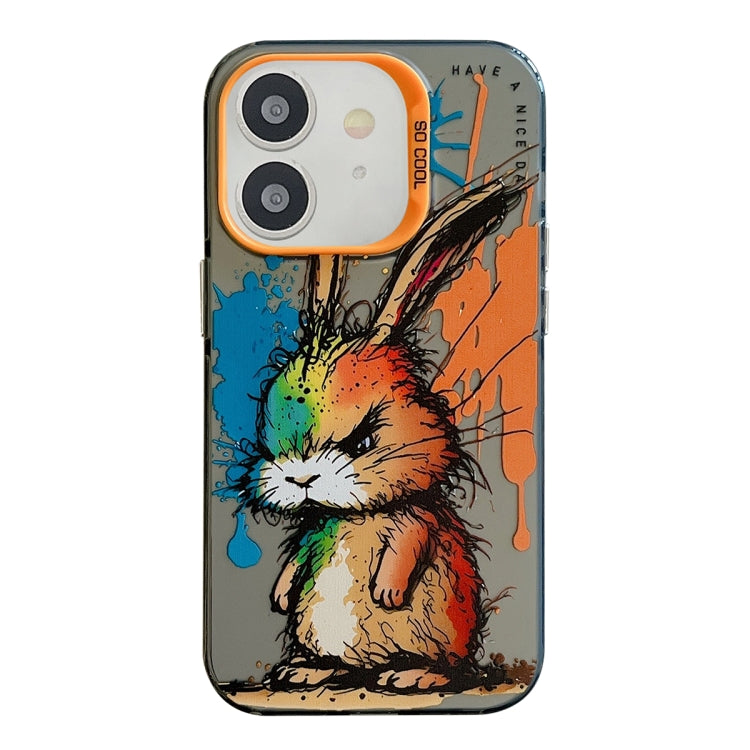 Animal Pattern Oil Painting Series PC + TPU Phone Case for iPhone 11 (Fat Rabbit) - Mos Accessories
