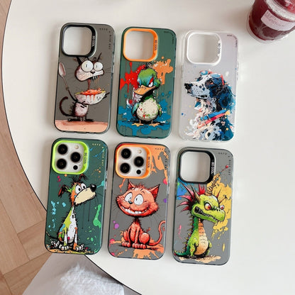 Animal Pattern Oil Painting Series PC + TPU Phone Case for iPhone 12 / 12 Pro / 12 Pro Max - Mos Accessories