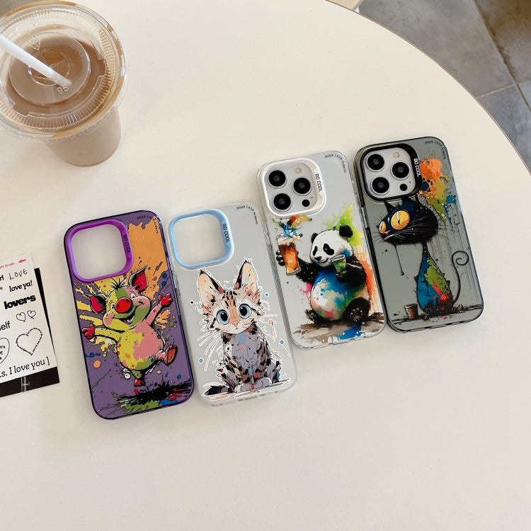 Animal Pattern Oil Painting Series PC + TPU Phone Case for iPhone 12 / 12 Pro / 12 Pro Max - Mos Accessories