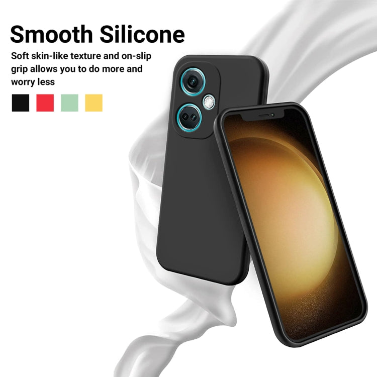 Pure Colour Liquid Silicone Shockproof Phone Case - For OnePlus Nord CE 3 / Nord N300