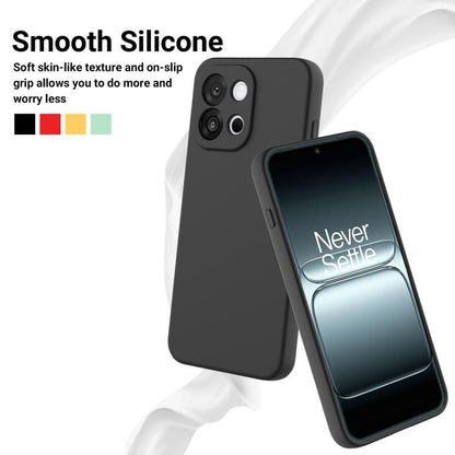 Pure Colour Liquid Silicone Shockproof Phone Case - For OnePlus 12R / 12 / Ace 3 / Nord 3 / Ace 2V / Nord CE 3 / Nord N300