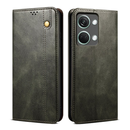 Oil Wax Crazy Horse Texture PU Leather Phone Case - For OnePlus Ace 3 / 12 / Ace 2V / Nord 3