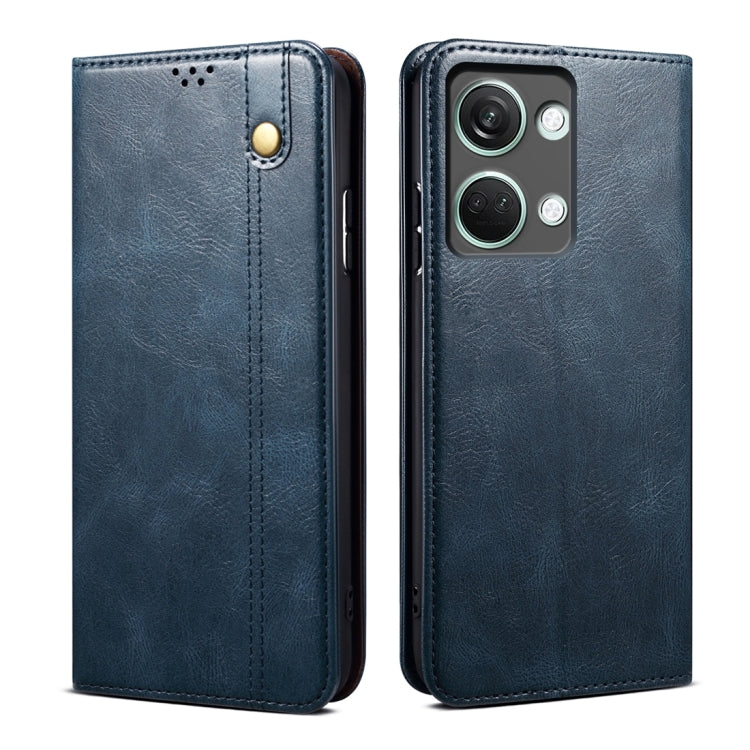 Oil Wax Crazy Horse Texture PU Leather Phone Case - For OnePlus Ace 3 / 12 / Ace 2V / Nord 3