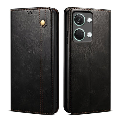 Oil Wax Crazy Horse Texture PU Leather Phone Case - For OnePlus Ace 3 / 12 / Ace 2V / Nord 3