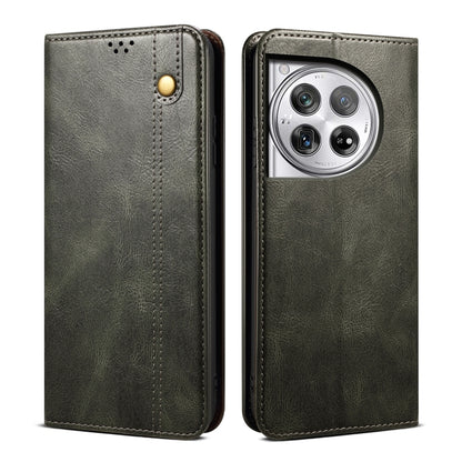 Oil Wax Crazy Horse Texture PU Leather Phone Case - For OnePlus Ace 3 / 12 / Ace 2V / Nord 3