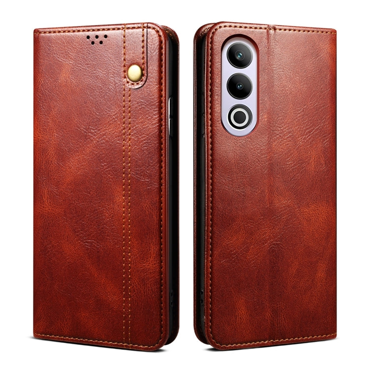 Oil Wax Crazy Horse Texture PU Leather Phone Case - For OnePlus 13T / 13 / 4 / Ace 3 Pro / Ace 3V / Nord CE4