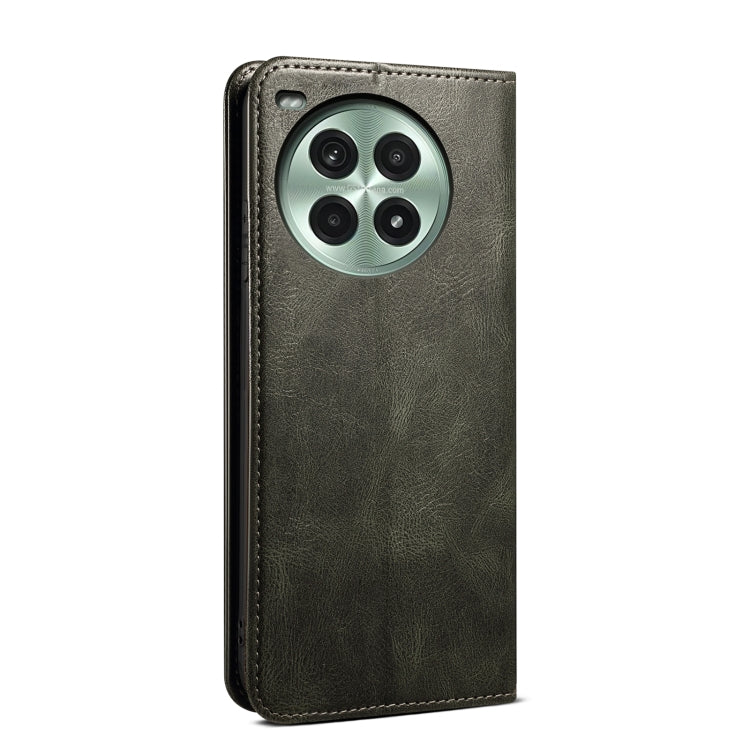 Oil Wax Crazy Horse Texture PU Leather Phone Case - For OnePlus Ace 3 / 12 / Ace 2V / Nord 3