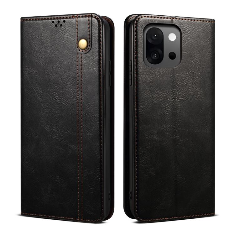 Oil Wax Crazy Horse Texture PU Leather Phone Case - For OnePlus 13T / 13 / 4 / Ace 3 Pro / Ace 3V / Nord CE4