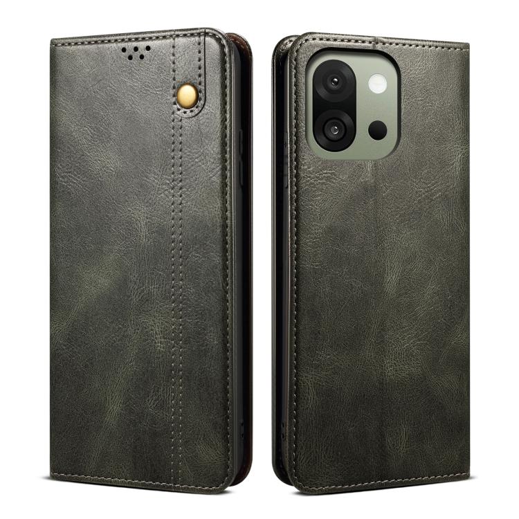 Oil Wax Crazy Horse Texture PU Leather Phone Case - For OnePlus 13T / 13 / 4 / Ace 3 Pro / Ace 3V / Nord CE4