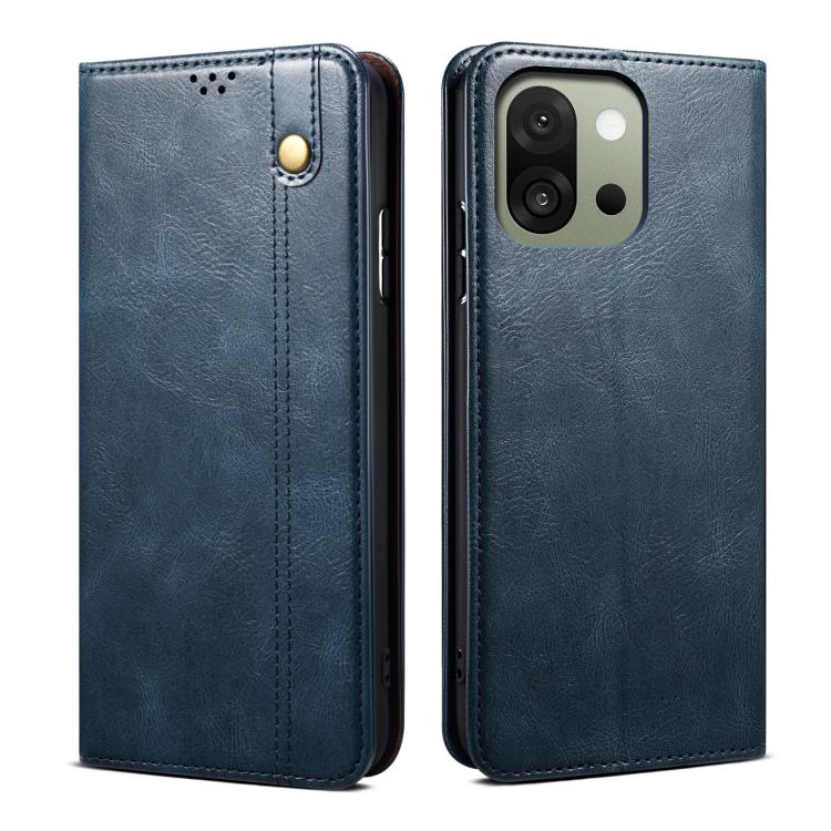 Oil Wax Crazy Horse Texture PU Leather Phone Case - For OnePlus 13T / 13 / 4 / Ace 3 Pro / Ace 3V / Nord CE4