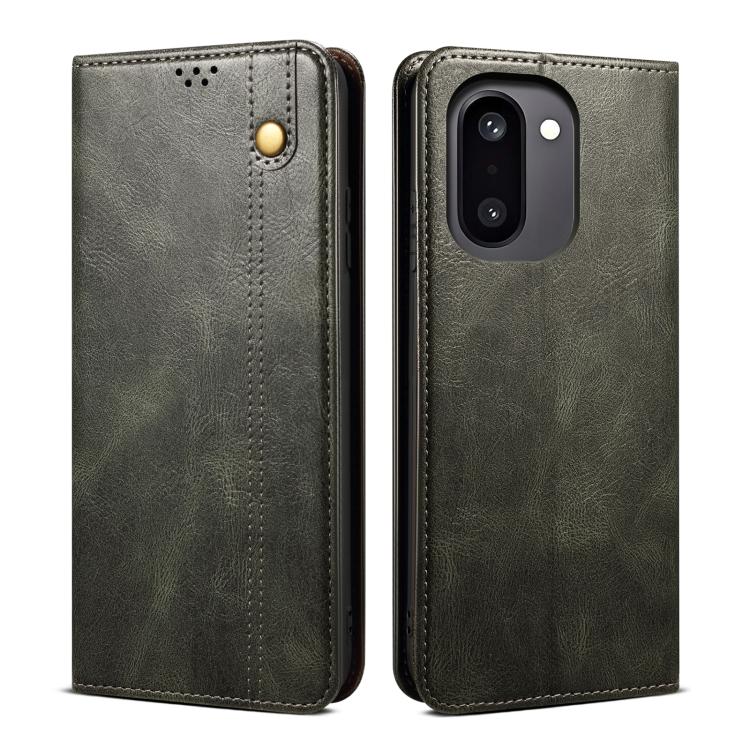 Oil Wax Crazy Horse Texture PU Leather Phone Case - For OnePlus 13T / 13 / 4 / Ace 3 Pro / Ace 3V / Nord CE4