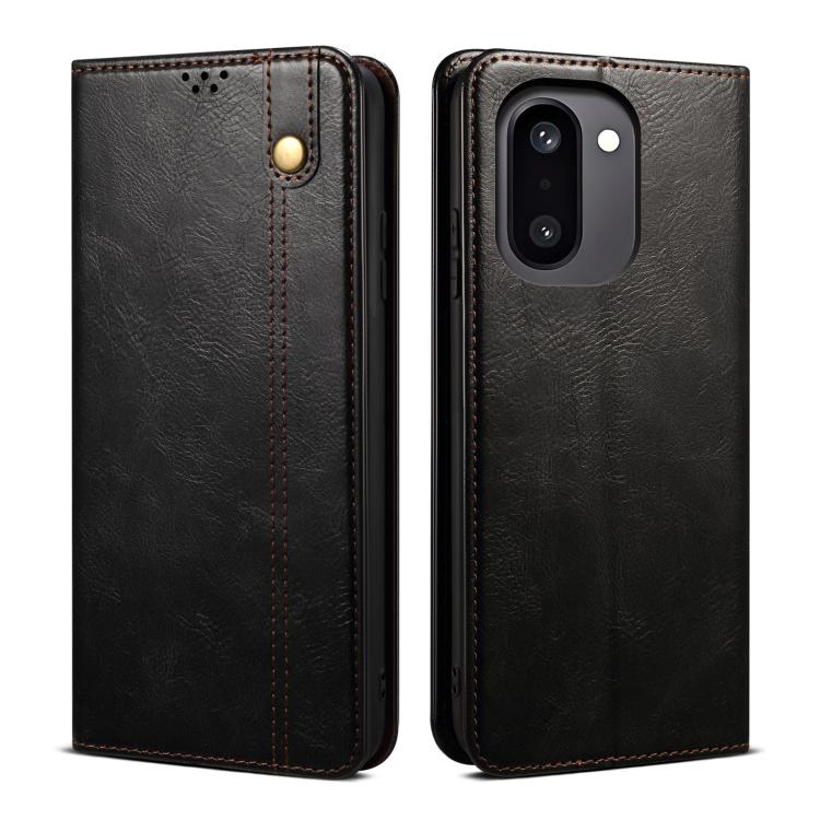 Oil Wax Crazy Horse Texture PU Leather Phone Case - For OnePlus 13T / 13 / 4 / Ace 3 Pro / Ace 3V / Nord CE4
