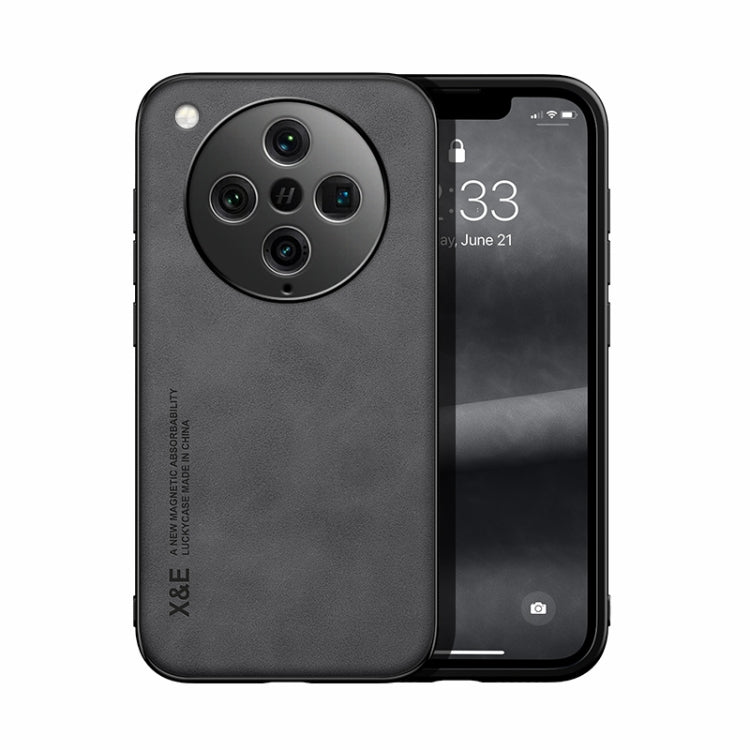 Skin Feel Magnetic PU Leather Back Phone Case - For Oppo K11x / Find X8 Pro / OnePlus Nord CE3 / CE3 Lite