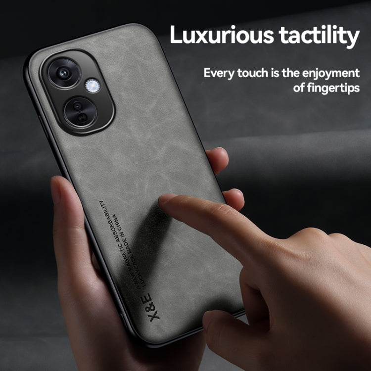 Skin Feel Magnetic PU Leather Back Phone Case - For Oppo K11x / Find X8 Pro / OnePlus Nord CE3 / CE3 Lite